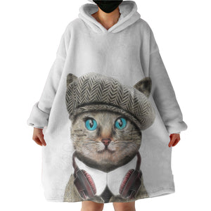 Artist Vibe Cat  SWLF5185 Hoodie Wearable Blanket