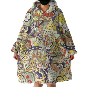 Shade of Yellow Mandala Art Shape SWLF5194 Hoodie Wearable Blanket