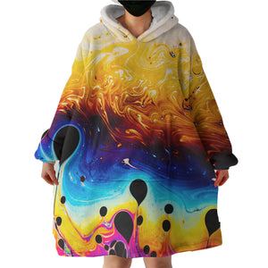 Hot Lava Color  SWLF5206 Hoodie Wearable Blanket