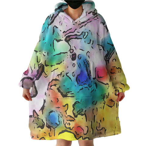 Image of Colorful Leopard Pattern  SWLF5258 Hoodie Wearable Blanket