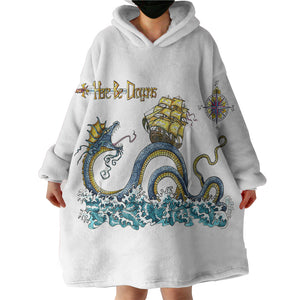 Here Be Dragons SWLF5262 Hoodie Wearable Blanket