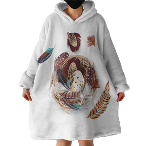 Feather & Egg SWLF5265 Hoodie Wearable Blanket
