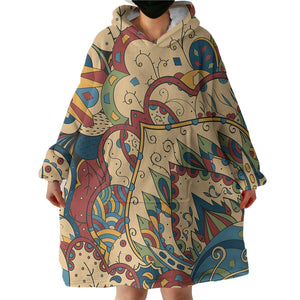 Vintage Color Royal Pattern SWLF5334 Hoodie Wearable Blanket