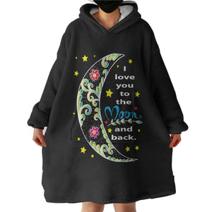I Love You To The Moon And Back SWLF5459 Hoodie Wearable Blanket