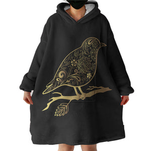 Golden Mandala Sunbird SWLF5472 Hoodie Wearable Blanket