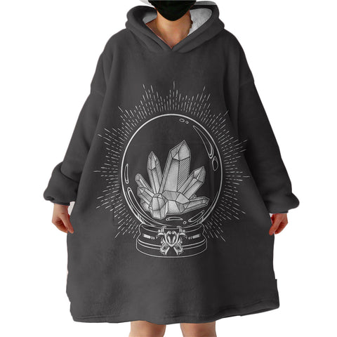 Image of B&W Diamond Old School Draw  SWLF5473 Hoodie Wearable Blanket