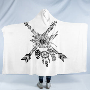 Floral Dreamcatcher & Arrows SWLM3350 Hooded Blanket