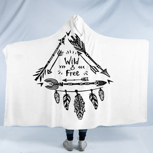 Wild & Free - Triangle Arrow Dreamcatcher SWLM3354 Hooded Blanket