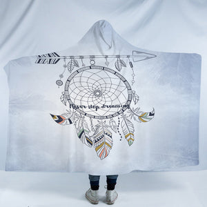 Never Stop Dreaming Round Dreamcatcher SWLM3357 Hooded Blanket