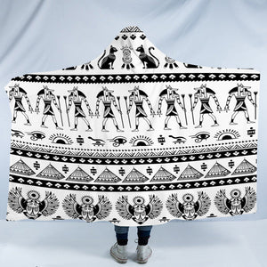 Ancient Egyptian Aztec Print SWLM3359 Hooded Blanket