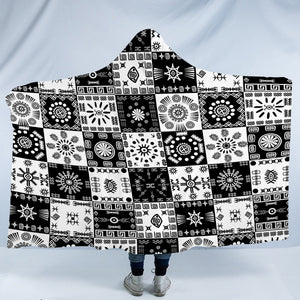 Aztec Checkerboard SWLM3361 Hooded Blanket