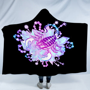 Purple & Pink gradient Scorpion SWLM3372 Hooded Blanket