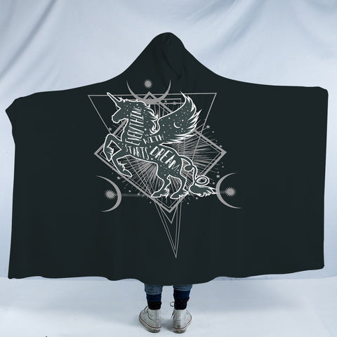 Image of Unicorn Zodiac SWLM3375 Hooded Blanket