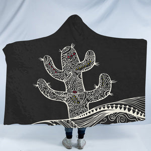 Cactus Sketch SWLM3376 Hooded Blanket