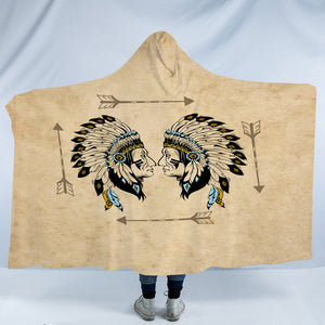 Native American People SWLM3457 Hooded Blanket