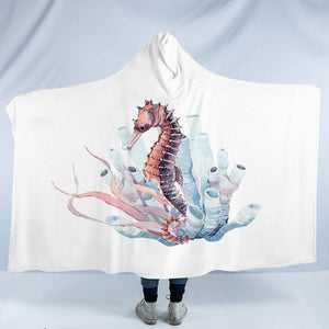 Pink Hippocampus SWLM3464 Hooded Blanket