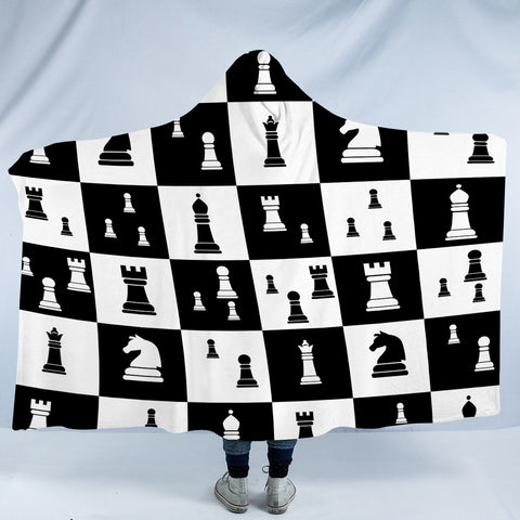 Image of Chess Flat SWLM3470 Hooded Blanket