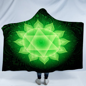 Neon Lotus Mandala SWLM3476 Hooded Blanket