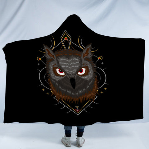 Image of Dark Owl Dreamcatcher SWLM3480 Hooded Blanket