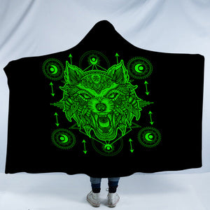 Neon Wolf Dreamcatcher SWLM3603 Hooded Blanket