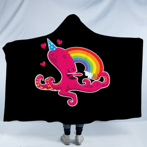 Rainbow In Love Octopus SWLM3604 Hooded Blanket