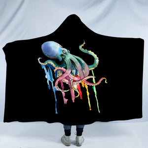 Funny Colorful Octopus SWLM3609 Hooded Blanket