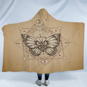 Vintage Butterfly Zodiac SWLM3653 Hooded Blanket