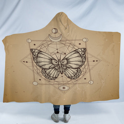 Image of Vintage Butterfly Zodiac SWLM3653 Hooded Blanket