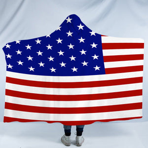 USA Flag SWLM3662 Hooded Blanket