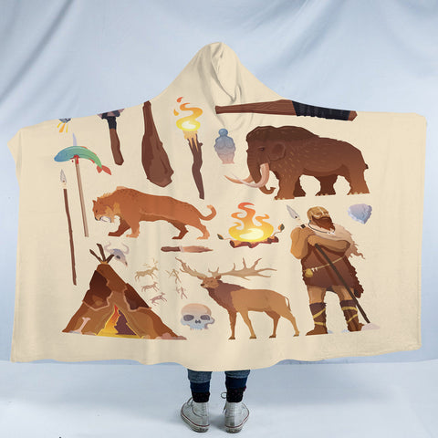 Image of Ancient Forest Hunter SWLM3666 Hooded Blanket