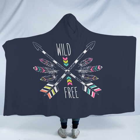 Image of Arrow & Feather - Wild & Free SWLM3667 Hooded Blanket