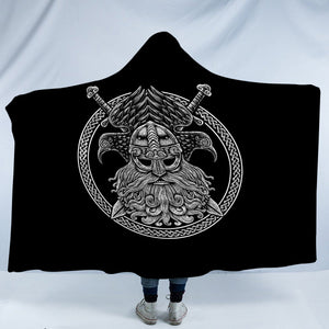 Circle Eagles Warrior Metal Logo SWLM3671 Hooded Blanket