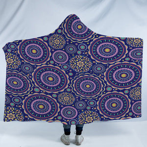 Dark Blue Mandala SWLM3675 Hooded Blanket