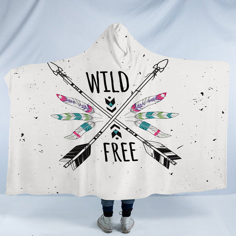 Image of Wild - Free & Arrows SWLM3679 Hooded Blanket