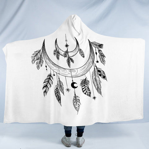 Image of Half-Moon Dreamcatcher SWLM3682 Hooded Blanket