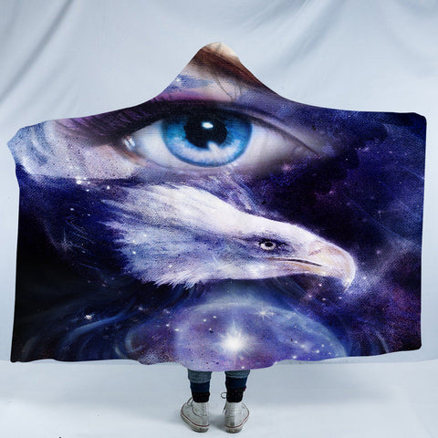 Image of Galaxy Eagle Eyes SWLM3706 Hooded Blanket