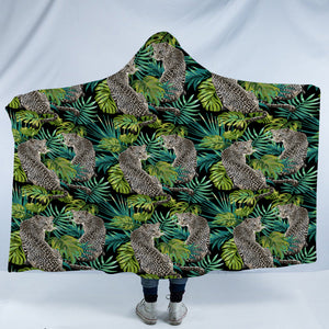 Jagua Palm Leaves SWLM3738 Hooded Blanket