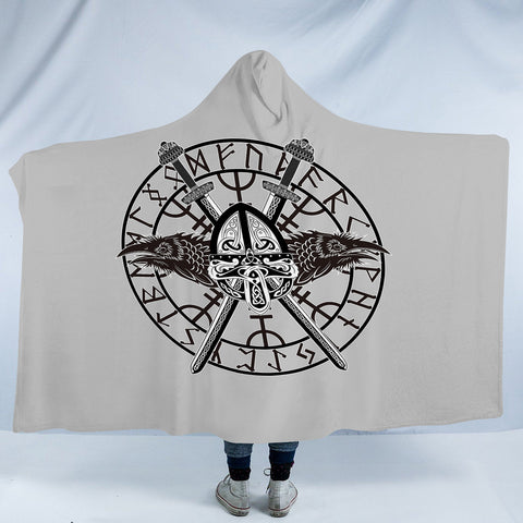 Image of Chicken Warrior Zodiac Logo SWLM3746 Hooded Blanket