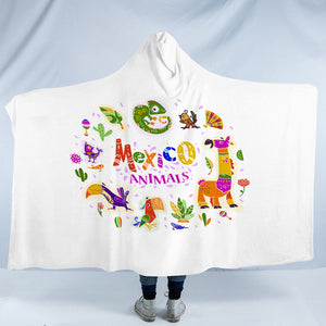 Mexico Cartoon Animals SWLM3747 Hooded Blanket