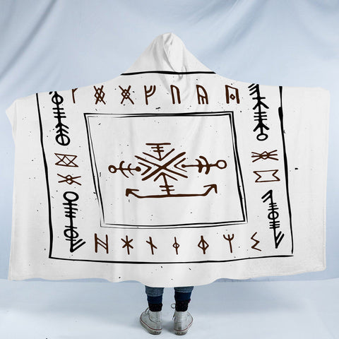 Image of Ancient Greek Aztec Bandana SWLM3759 Hooded Blanket