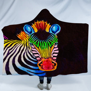 RGB Color Zebra SWLM3761 Hooded Blanket