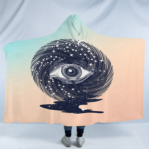 Eyes Storm Night Universe SWLM3766 Hooded Blanket