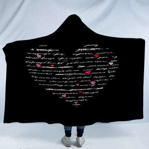 Love Text in Heart SWLM3799 Hooded Blanket