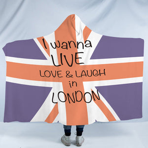 United Kingdom Flag SWLM3800 Hooded Blanket