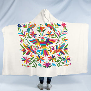 Colorful Bird Art SWLM3822 Hooded Blanket