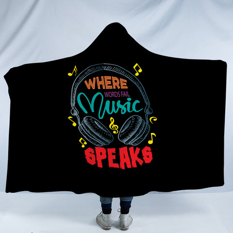 Image of Where Music Speak - Headphone SWLM3823 Hooded Blanket