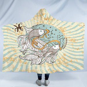 Koi Fish Japan Art SWLM3858 Hooded Blanket