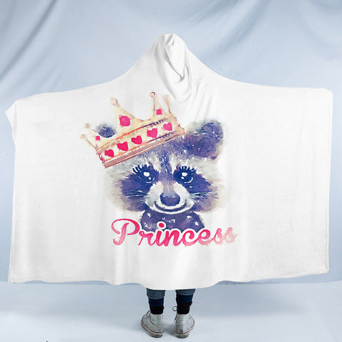 Image of Princess Crown Little Bear SWLM3860 Hooded Blanket