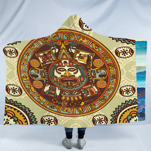 Vintage Acient Aztec Zodiac SWLM3867 Hooded Blanket