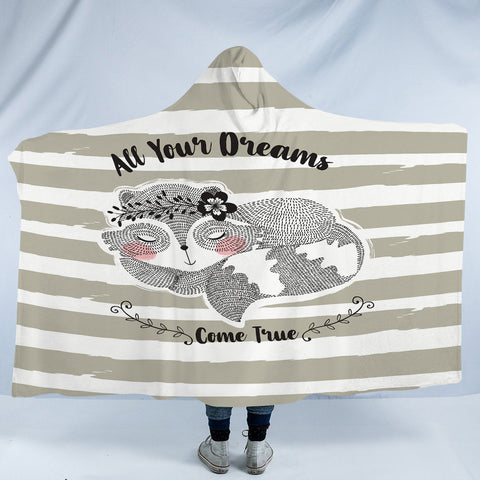 Image of All Your Dreams Come True Fox SWLM3876 Hooded Blanket